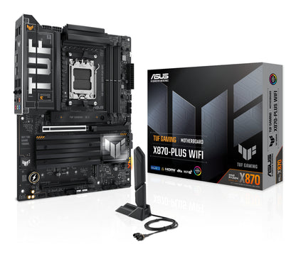 Tarjeta Madre Asus (TUF GAMING X870-PLUS WIFI) SOCKET AM5 4 DDR5 HDMI 2 USB4 PCI-E 5.0 WIFI7 ATX