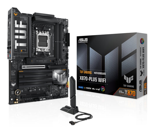 Tarjeta Madre Asus (TUF GAMING X870-PLUS WIFI) SOCKET AM5 4 DDR5 HDMI 2 USB4 PCI-E 5.0 WIFI7 ATX