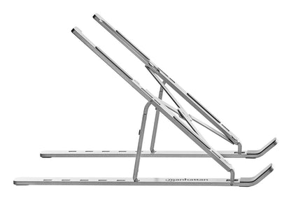 Soporte laptop Manhattan p/Escritorio de posiciones aluminio Premium