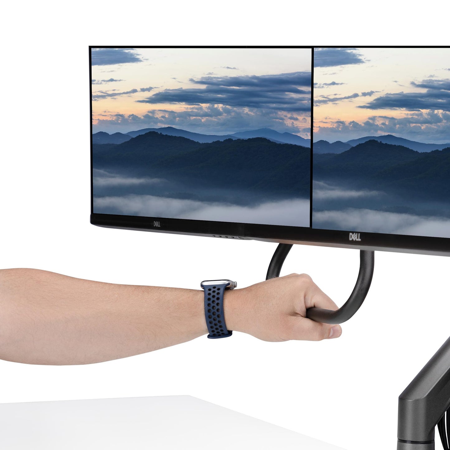 StarTech.com H2M1AS2-MONITOR-ARM soporte para pantalla plana 68.6 cm (27") Escritorio Negro