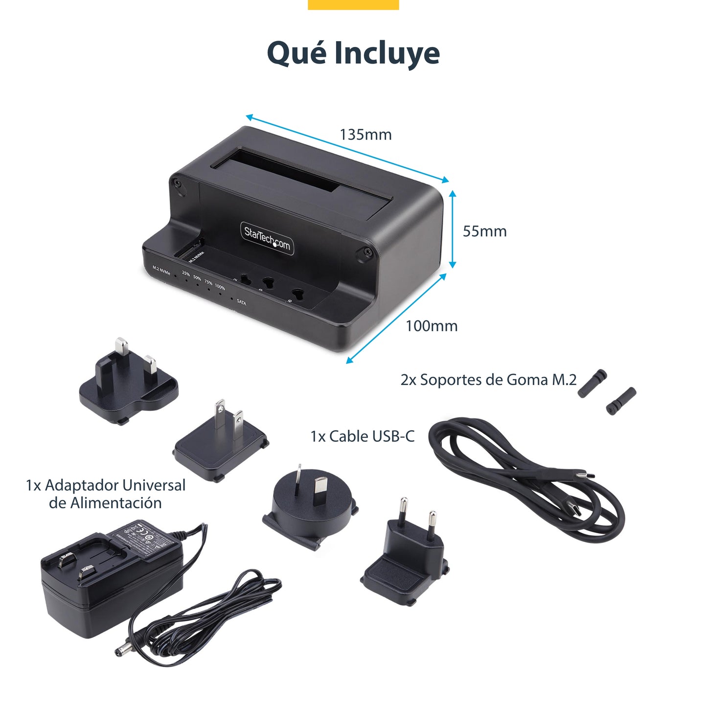 StarTech.com N2-M2-SSD-DUPLICATOR duplicador de datos o soporte Duplicador de HDD/SSD Negro 1 copias