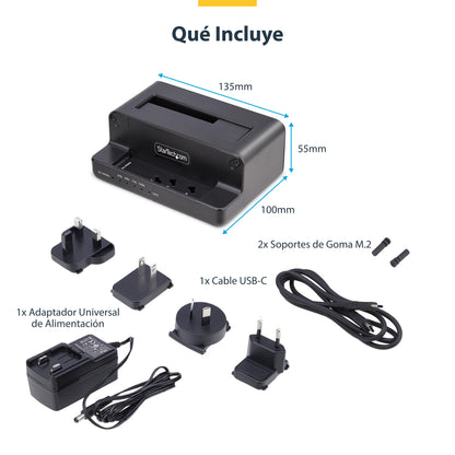 StarTech.com N2-M2-SSD-DUPLICATOR duplicador de datos o soporte Duplicador de HDD/SSD Negro 1 copias