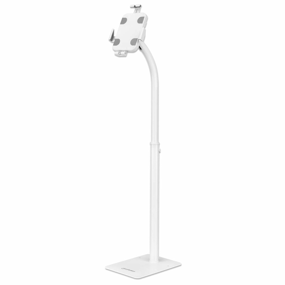 Soporte de Suelo Manhattan Antirrobo para Tablet/iPad 7.9" a 11" Altura 790 a 1190mm Color Blanco