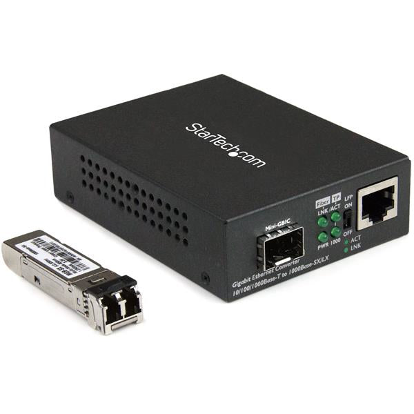StarTech.com MCM1110MMLC convertidor de red 1000 Mbit/s 850 nm Negro