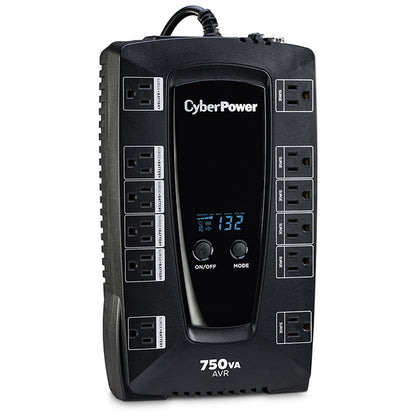 CyberPower AVRG750LCD sistema de alimentación ininterrumpida (UPS) Línea interactiva 0.75 kVA 450 W 12 salidas AC