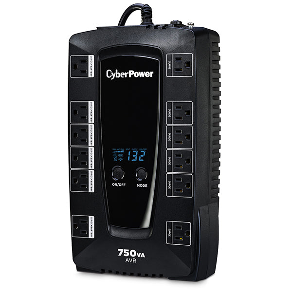 CyberPower AVRG750LCD sistema de alimentación ininterrumpida (UPS) Línea interactiva 0.75 kVA 450 W 12 salidas AC
