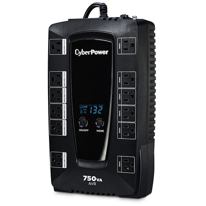 CyberPower AVRG750LCD sistema de alimentación ininterrumpida (UPS) Línea interactiva 0.75 kVA 450 W 12 salidas AC