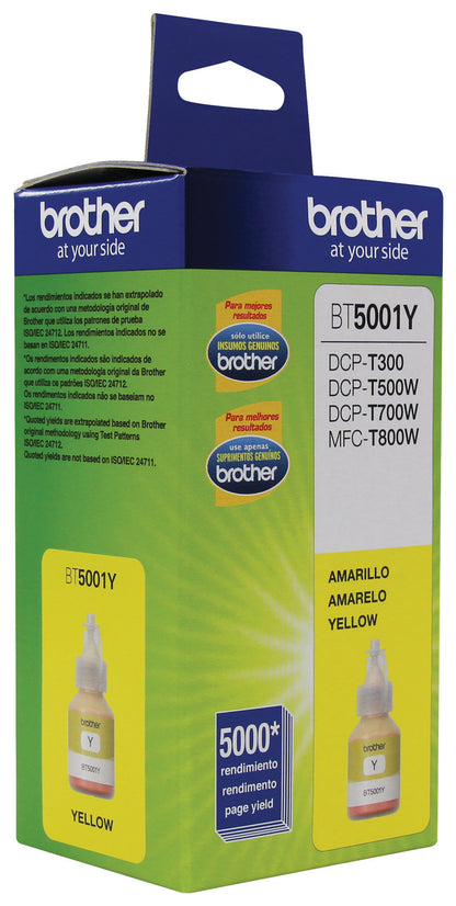 Brother BT5001Y cartucho de tinta 1 pieza(s) Original Extra (Súper) alto rendimiento Amarillo