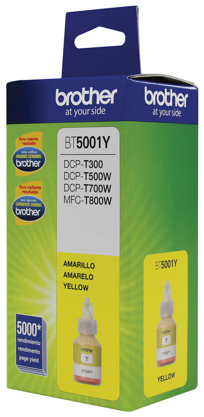 Brother BT5001Y cartucho de tinta 1 pieza(s) Original Extra (Súper) alto rendimiento Amarillo