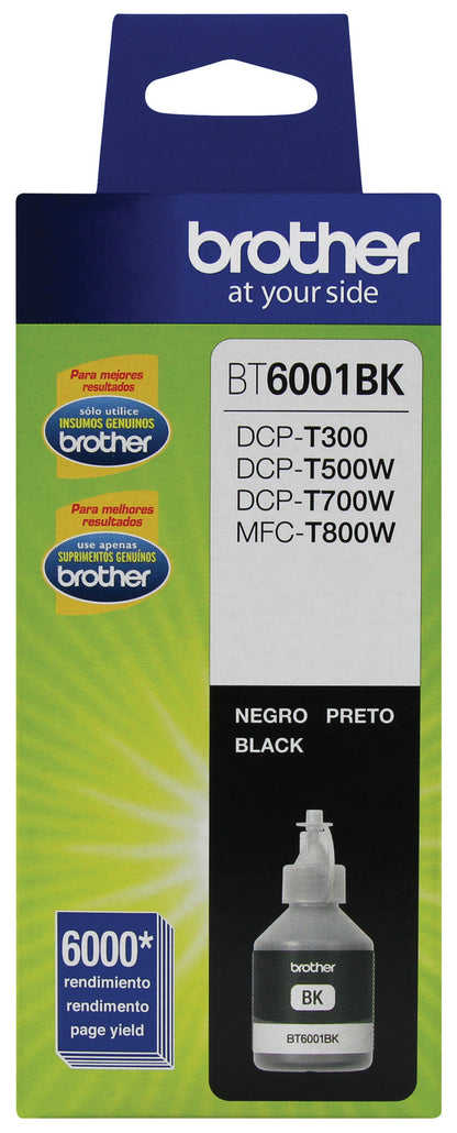 Tinta Brother BT6001BK Rendimiento Ultra 6000 Páginas Color Negro