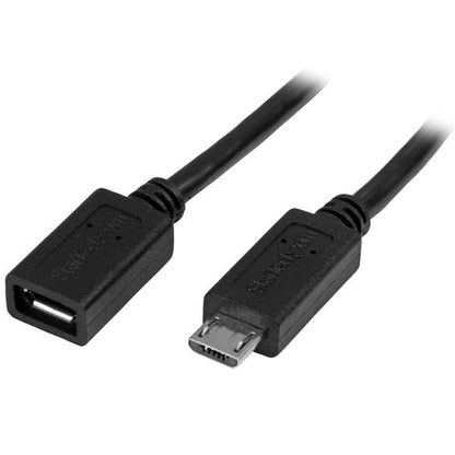 StarTech.com USBUBEXT50CM cable USB USB 2.0 0.5 m Micro-USB B 0.48 Gbit/s Negro