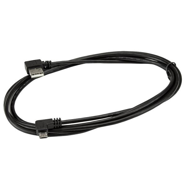 StarTech.com USB2AUB2RA2M cable USB USB 2.0 USB A Micro-USB B 0.48 Gbit/s Negro