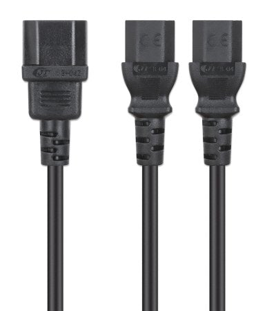 Manhattan 157469 cable de alimentación Acoplador C14 Acoplador C13 x 2