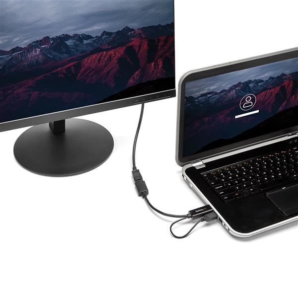 StarTech.com HD2DP adaptador de cable de vídeo Negro