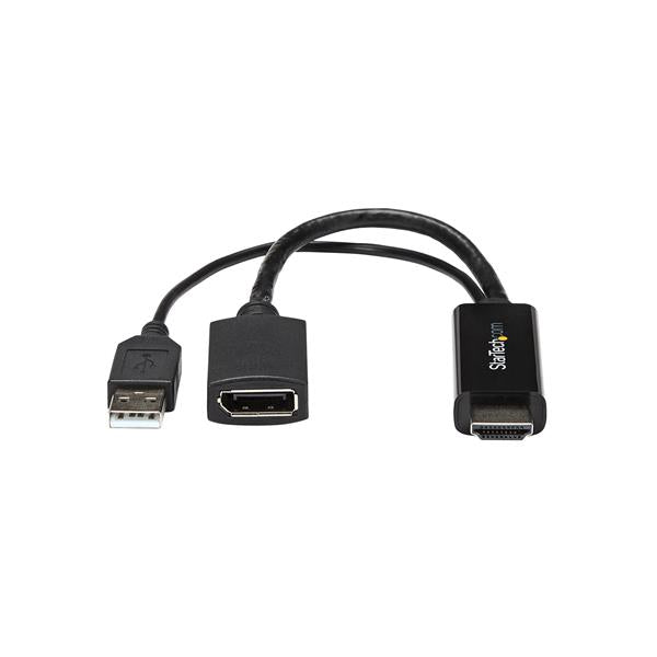 StarTech.com HD2DP adaptador de cable de vídeo Negro