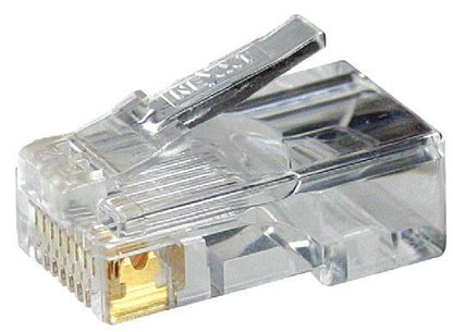 Conectores Modulares Nexxt Solutions AW102NXT01 Conector RJ45 Oro sobre Níquel 30µ Cat 5e Sin Blindaje (100 Pzas)