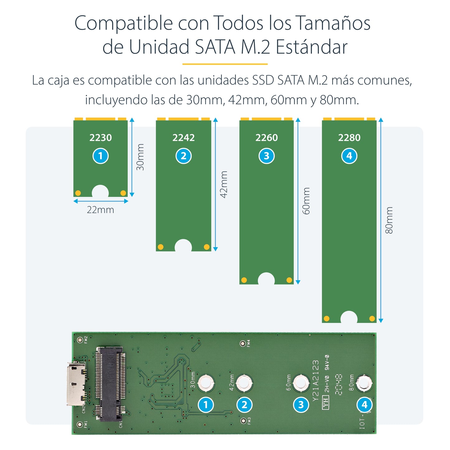 StarTech.com SM2NGFFMBU33 caja para disco duro externo Carcasa para SSD Negro