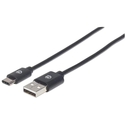 Cable Manhattan USB A-C 2.0 Alta Velocidad 2m Color Negro