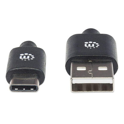 Cable Manhattan USB A-C 2.0 Alta Velocidad 2m Color Negro