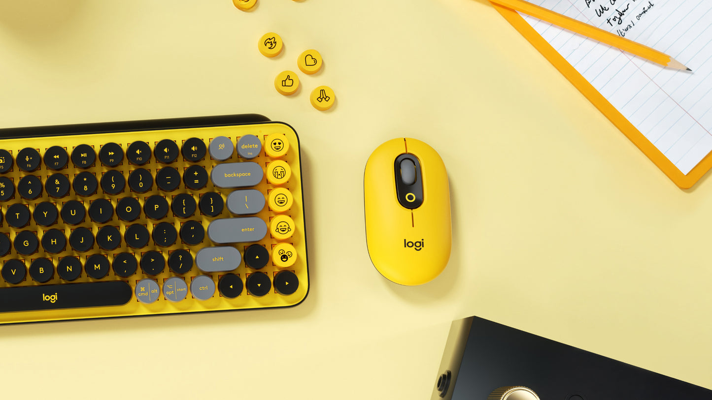 Mouse Logitech Pop Inalámbrico con Función Emojis Personalizable 1000dpi Color Blast
