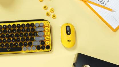Mouse Logitech Pop Inalámbrico con Función Emojis Personalizable 1000dpi Color Blast