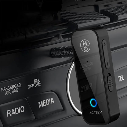 Receptor Acteck de 3.5 mm a Bluetooth 5.1 Shift Plus AB424 / Transmisor y Receptor de Audio Advanced Negro