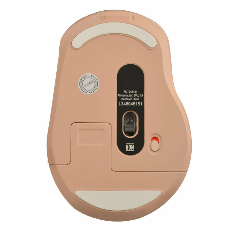 Mouse Perfect Choice Clix Inalámbrico Batería Recargable 6 Botones hasta 1600 DPI Color Caqui