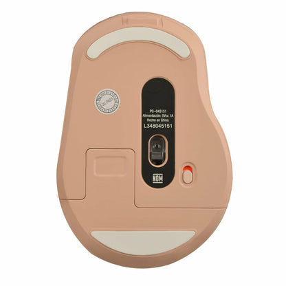 Mouse Perfect Choice Clix Inalámbrico Batería Recargable 6 Botones hasta 1600 DPI Color Caqui