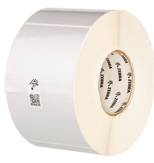 Etiqueta Poliester Zebra 4"x2" (101.6 x 50.8mm)TT Z Ultimate 4000T Silver High Tack revestimiento de alto rend
