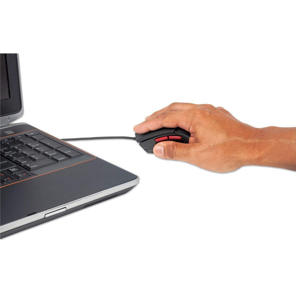 Manhattan 176071 ratón Juego Ambidiestro USB tipo A 2400 DPI