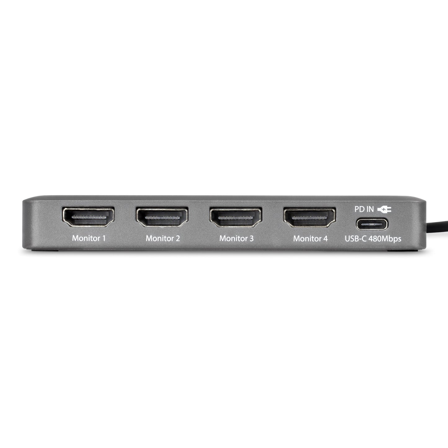 StarTech.com QUAD-USB-HDMI-ADAPT base para laptop o replicador de puertos Alámbrico USB 3.2 Gen 1 (3.1 Gen 1) Type-C Gris