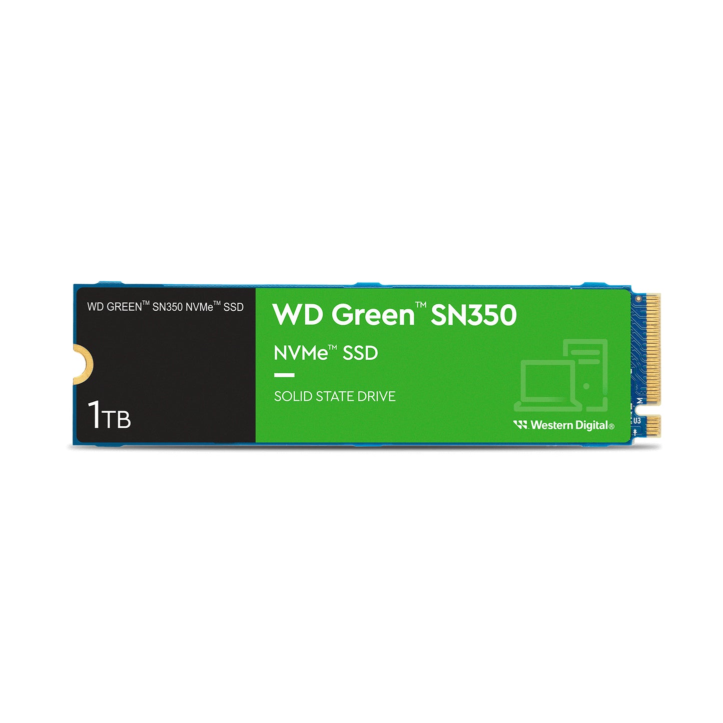 SSD Interno Western Digital Green SN350 1TB M.2 2280 PCIe 3.0 NVMe Lect 2400/1850 MBs para PC y Lap