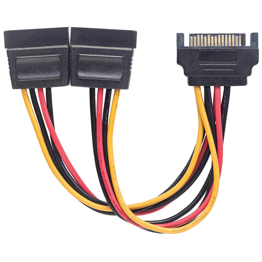 Cable Manhattan Y de Alimentación SATA M-H 15cm