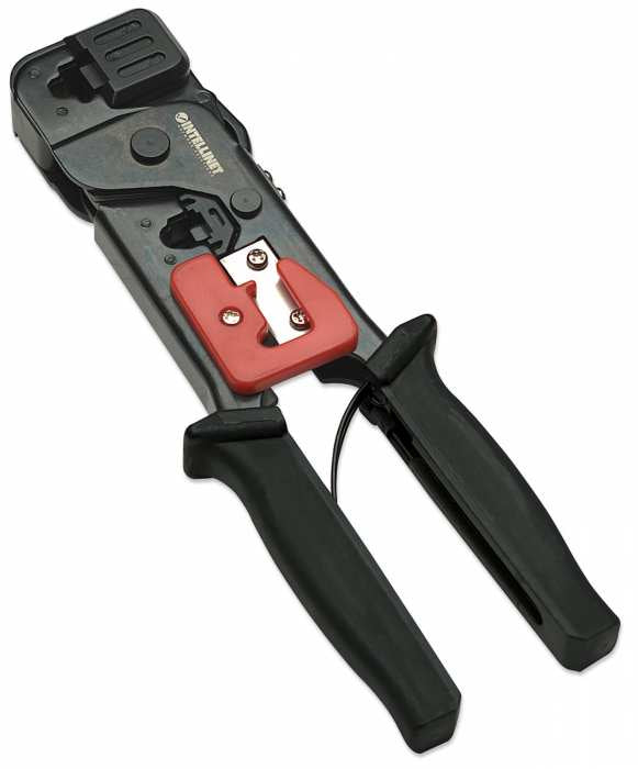 Intellinet 210836 ponchadora Herramienta para prensar Negro, Rojo