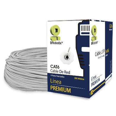 BRobotix 065144 cable de red Gris 305 m Cat6 U/UTP (UTP) Alrededor
