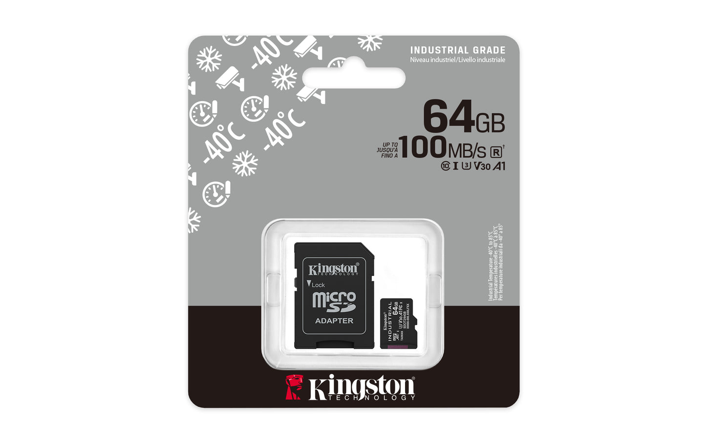 Memoria Micro SDHC Kingston Industrial 64GB C10 A1 pSLC SDCIT2/64 GB
