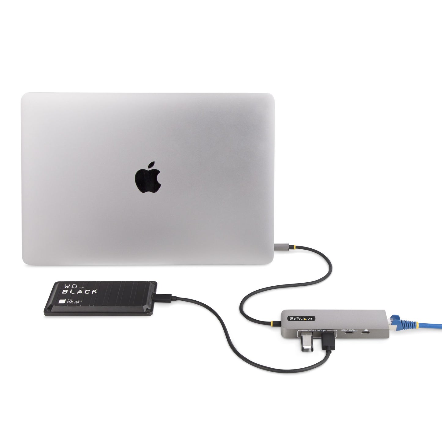 StarTech.com 10G2A1C25EPD-USB-HUB base para laptop o replicador de puertos Alámbrico USB 3.2 Gen 2 (3.1 Gen 2) Type-C Gris