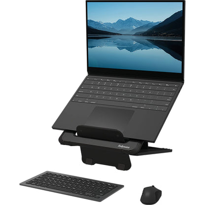 Soporte Fellowes para Laptop Breyta Color Negro 12 con Ajustes de Altura