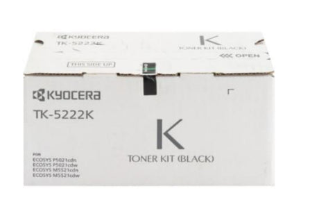 Tóner Kyocera TK-5222K 1.2K Páginas Compatible P5021cdn/P5021cdw/M5521cdn/M5521cdw Color Negro