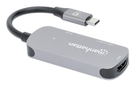 Manhattan 130707 base para laptop o replicador de puertos Alámbrico USB 3.2 Gen 1 (3.1 Gen 1) Type-C Aluminio