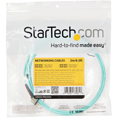 StarTech.com 450FBLCLC2 cable InfiniBand y de fibra óptica Color aguamarina