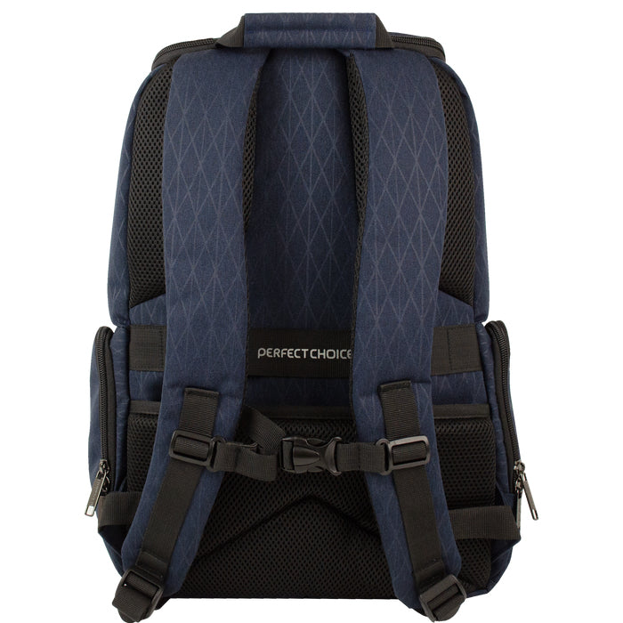 Mochila Perfect Choice Vilux Ejecutiva para Laptop 15"-17" Color Azul