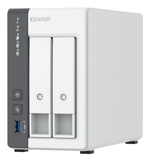 Unidad Almacenamiento NAS QNAP CPU ARM Cortex A55 Quad Core 2.0GHz 4GB RAM RJ45 2.5GbE 2 Bahías 3.5 Linux Sin Discos