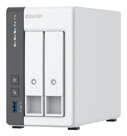Unidad Almacenamiento NAS QNAP CPU ARM Cortex A55 Quad Core 2.0GHz 4GB RAM RJ45 2.5GbE 2 Bahías 3.5 Linux Sin Discos