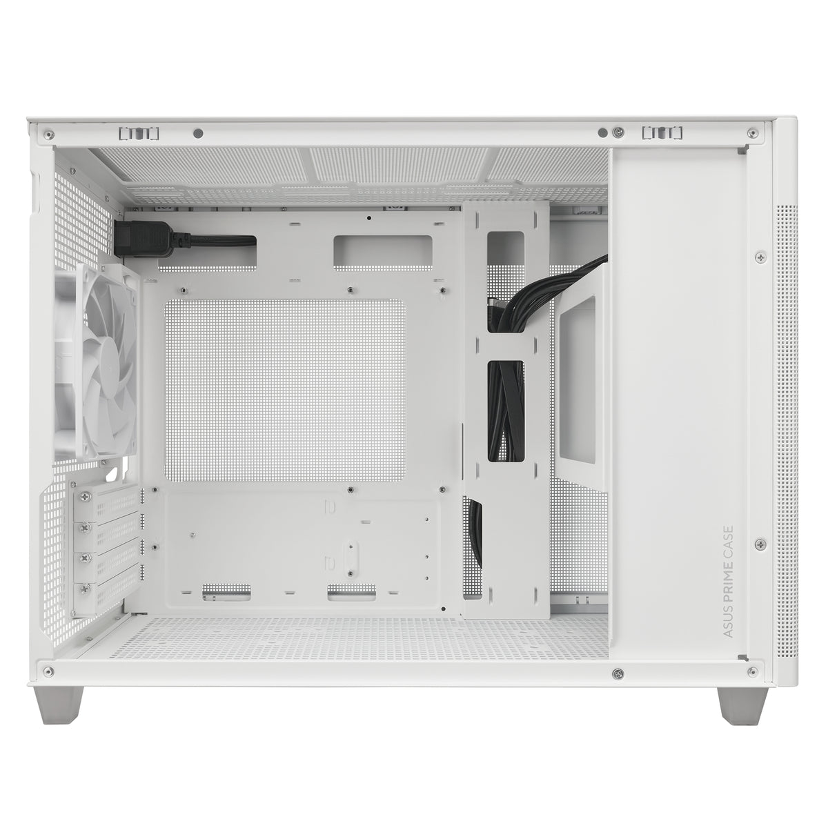 Gabinete Asus Prime AP201 White Paneles de Malla Micro ATX Blanco