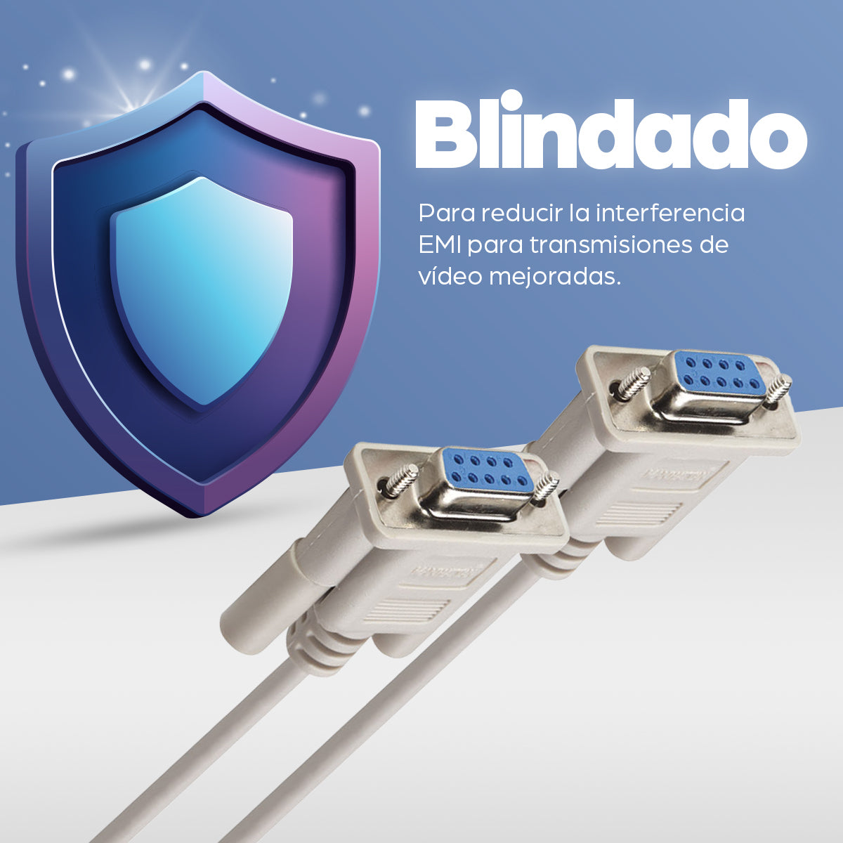 Cable Manhattan Modem DB9H-H 7C 1.8m Color Blanco