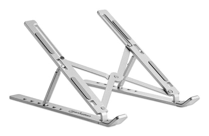 Soporte laptop Manhattan p/Escritorio de posiciones aluminio Premium