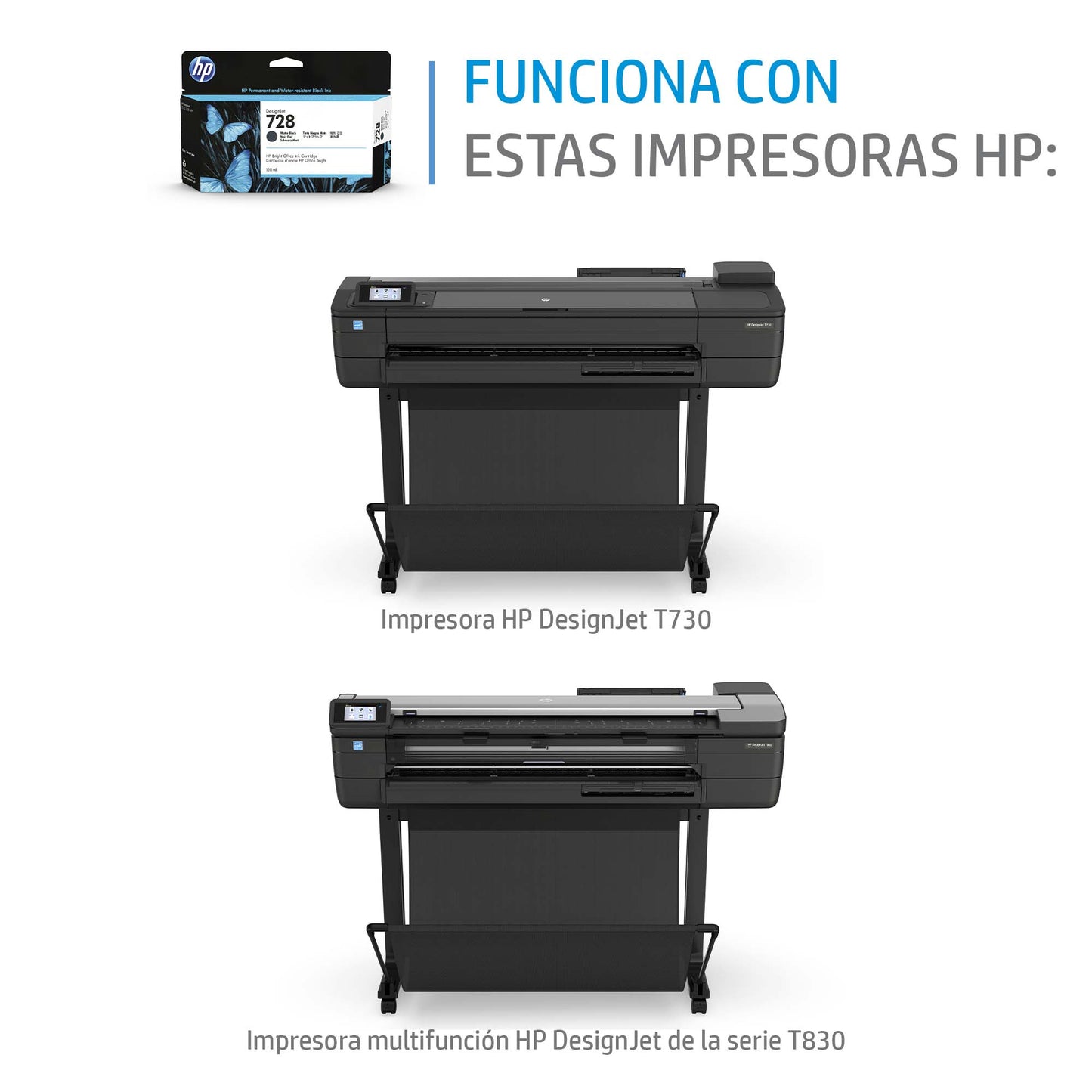 Tinta HP LF 728 DesignJet Negro Mate 300ML