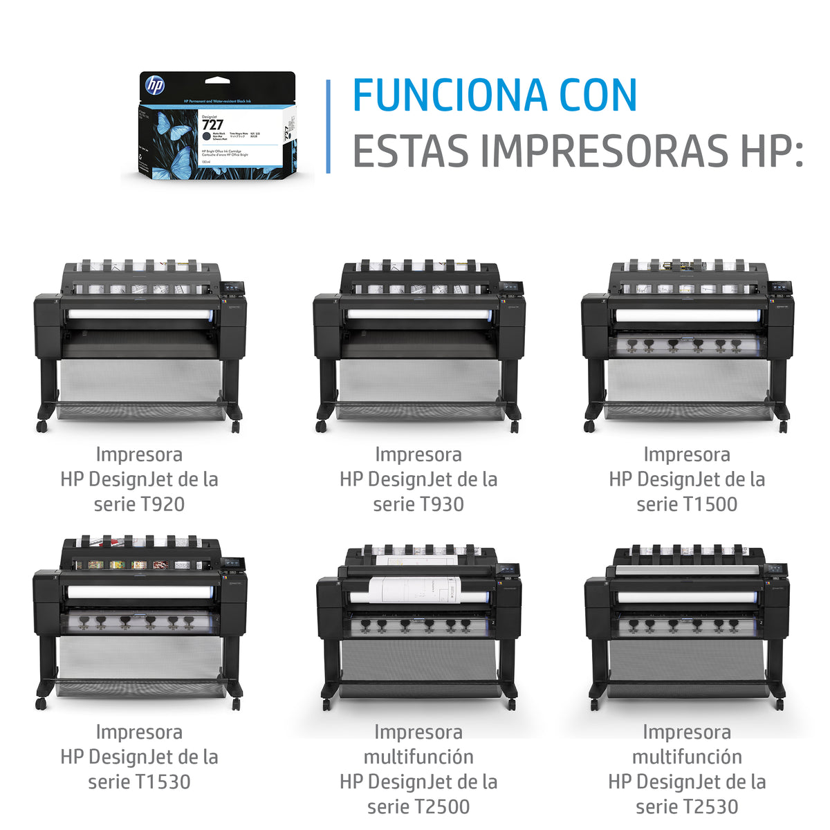 Tinta HP LF 727 DesignJet Negro Fotografico 300ML