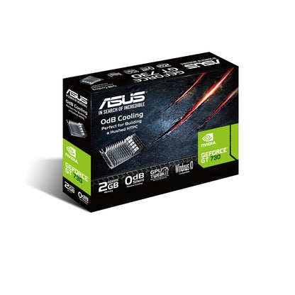 Tarjeta de Video Asus Silent GeForce GT730 2GB Low Profile GDDR5 PCIe 2.0 1xHDMI 1xDVI-D 1xDP